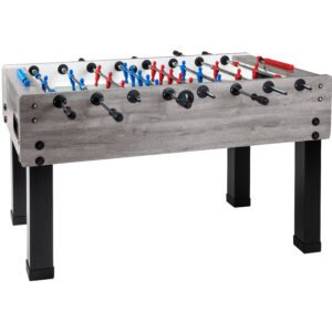 Fotbal Garlando G-500-long, průchozí tyče, otevřený, sanded glass, šedý dub